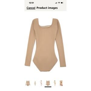 Capezio Girls' Team Basics Long Sleeve Leotard Beige